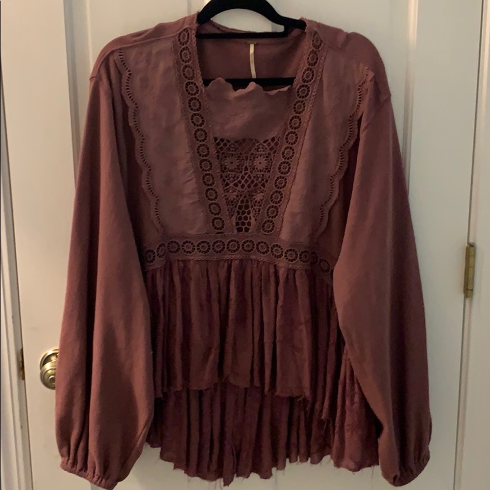 Free People Women’s S Dusty Purple Tunic Top